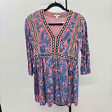 JJill Women's Size XS Blue Floral Tunic