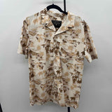Life Is Good Men's Size M Tan Hawaii Short Sleeve Shirt