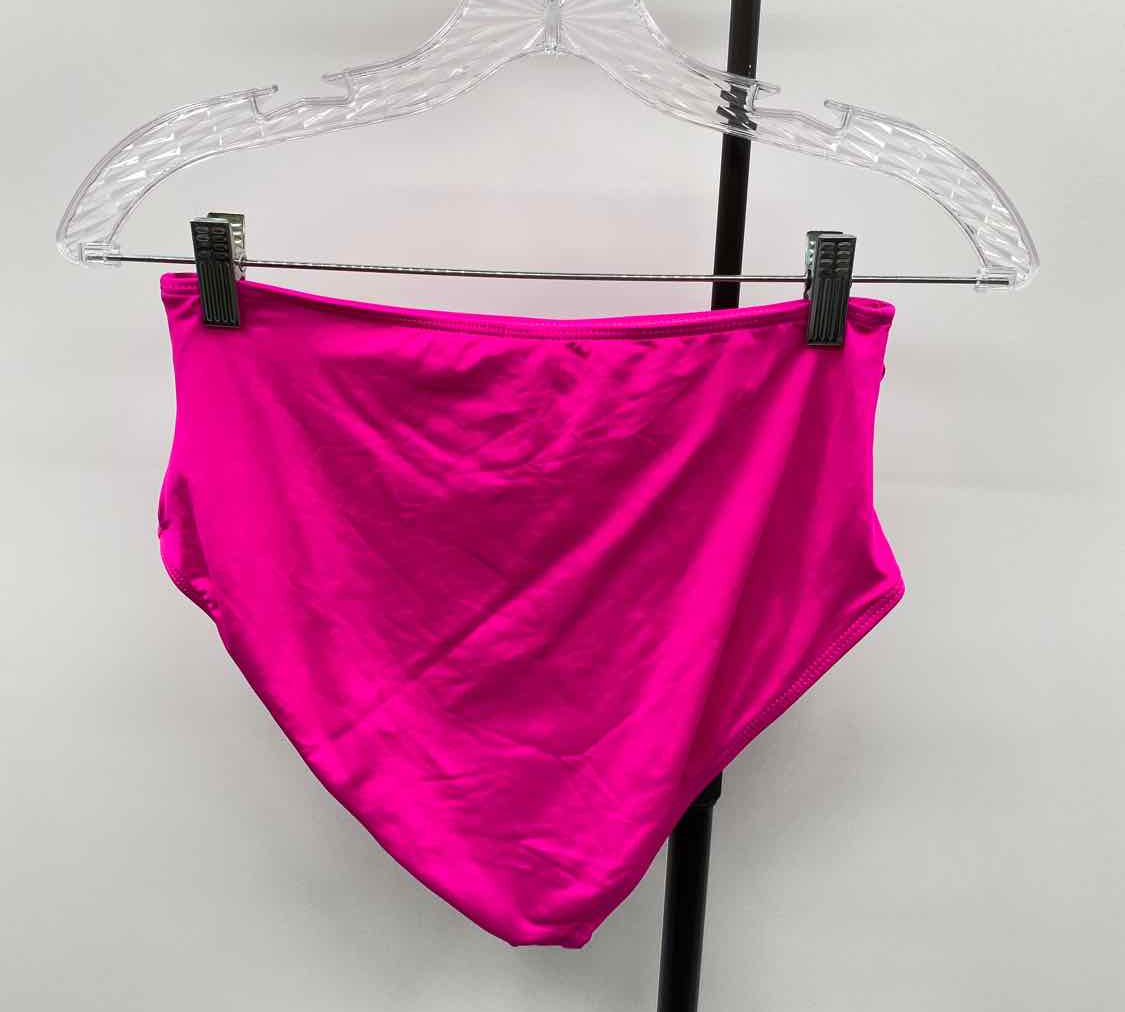 Tempt Me Women's Size 10 Hot Pink Solid Short Sleeve Shirt