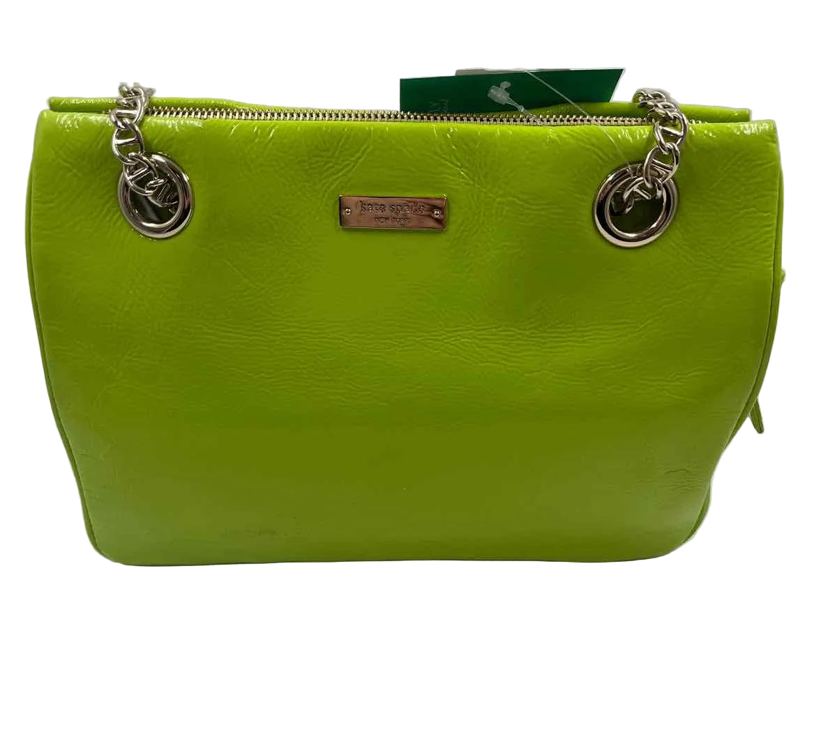 KATE SPADE Neon Green Patent Leather Shoulder Bag Purse