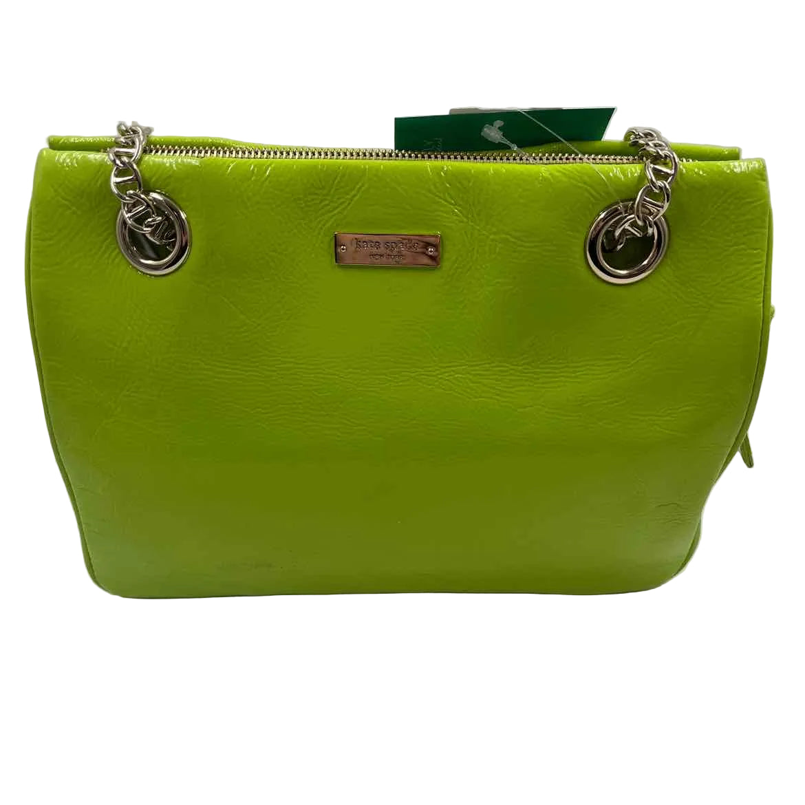 KATE SPADE Neon Green Patent Leather Shoulder Bag Purse