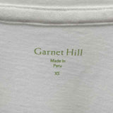 Garnet Hill Women's Size XS White Solid Long Sleeve Shirt