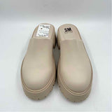 SM New York Women's Shoe Size 7 Cream Solid Mules