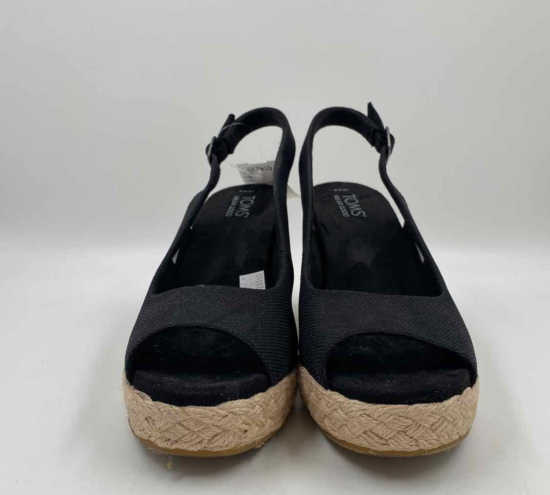 Toms Women's Shoe Size 8 Black Solid Wedges
