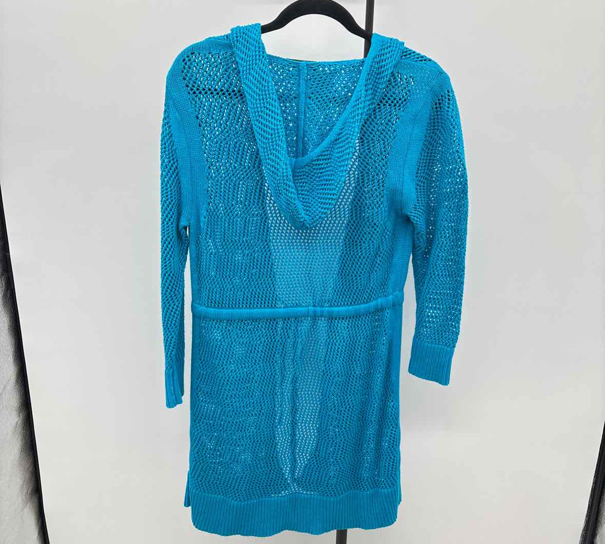 Christopher & Banks Women's Size M Turquoise Open Weave Coverup