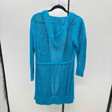 Christopher & Banks Women's Size M Turquoise Open Weave Coverup