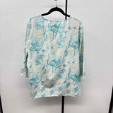 Chico's Women's Size XXL Teal Damask Tunic