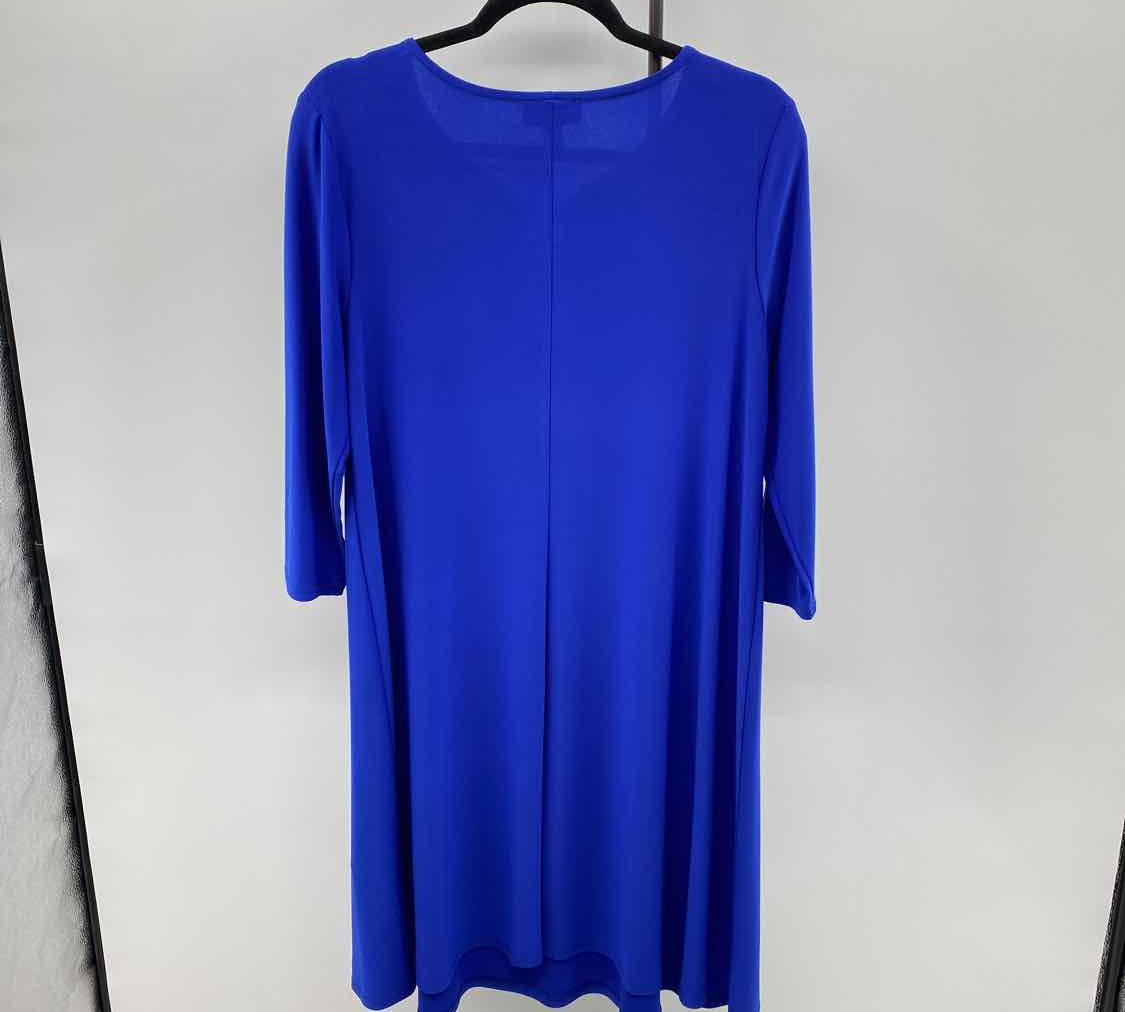 MSK Women's Size 14 Royal Blue Solid Dress