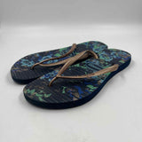 Havaianas Women's Shoe Size 7/8 Navy Floral Flip Flops