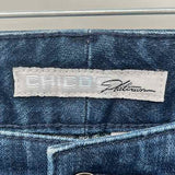 Chico's Women's Size 4 Blue Solid Jeans