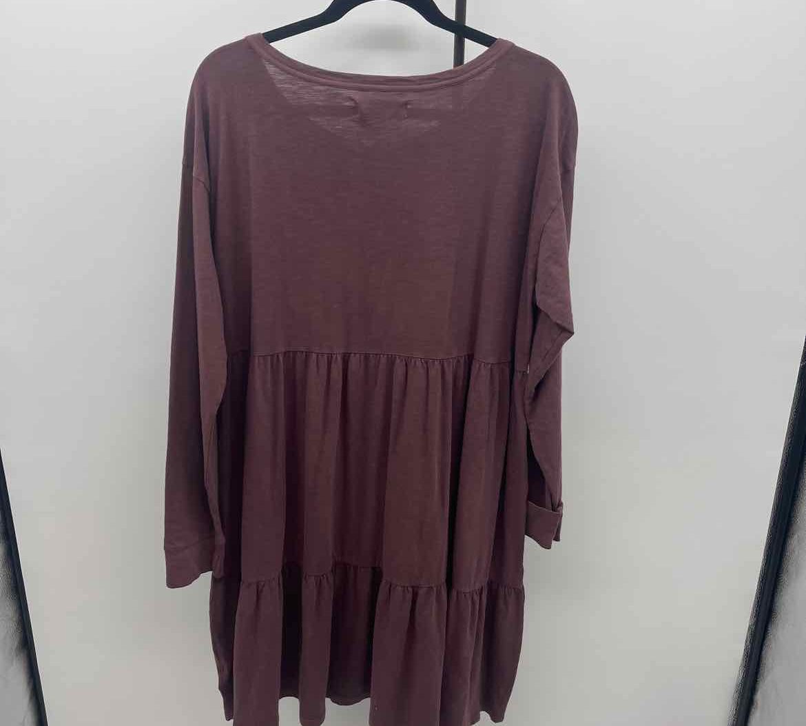 Lucky Brand Women's Size 14 Dusty Purple Solid Dress