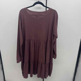 Lucky Brand Women's Size 14 Dusty Purple Solid Dress
