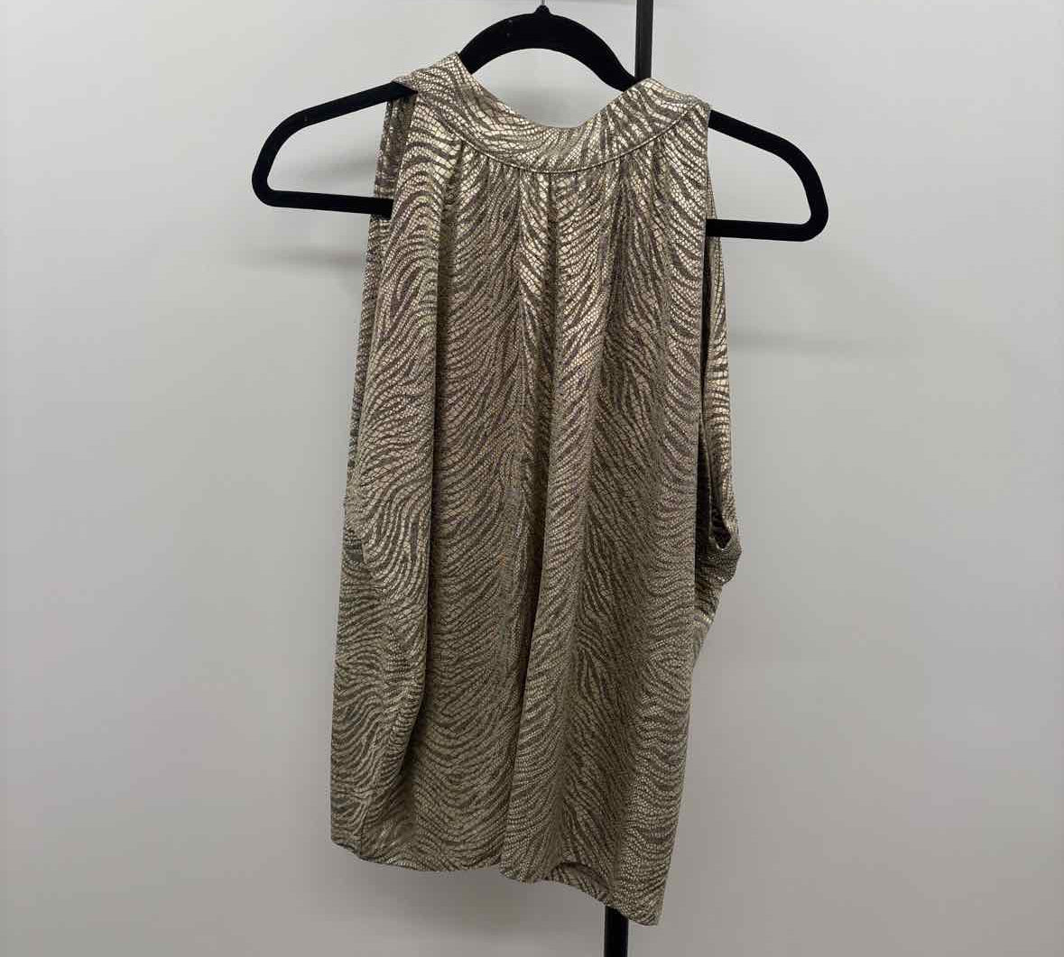 Anthropologie Junior's Size M Gold Shimmer Sleeveless Shirt