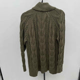 Haven Women's Size L Green Cable Knit Cardigan