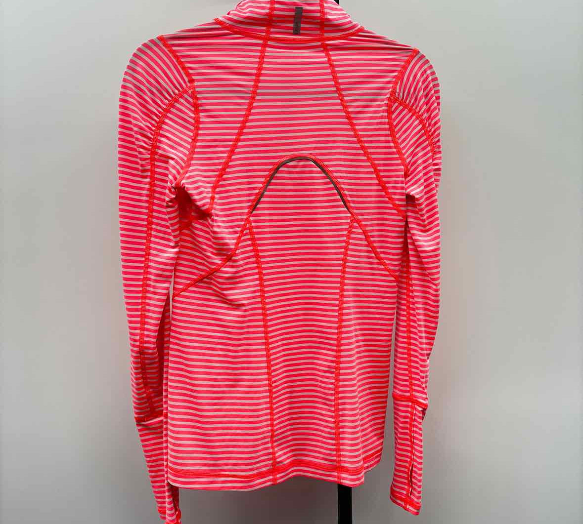 Zella Women's Size XS Neon Coral Stripe Long Sleeve Shirt