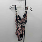 Hurley Women's Size 14 Black Floral Swimsuit - 1 Piece