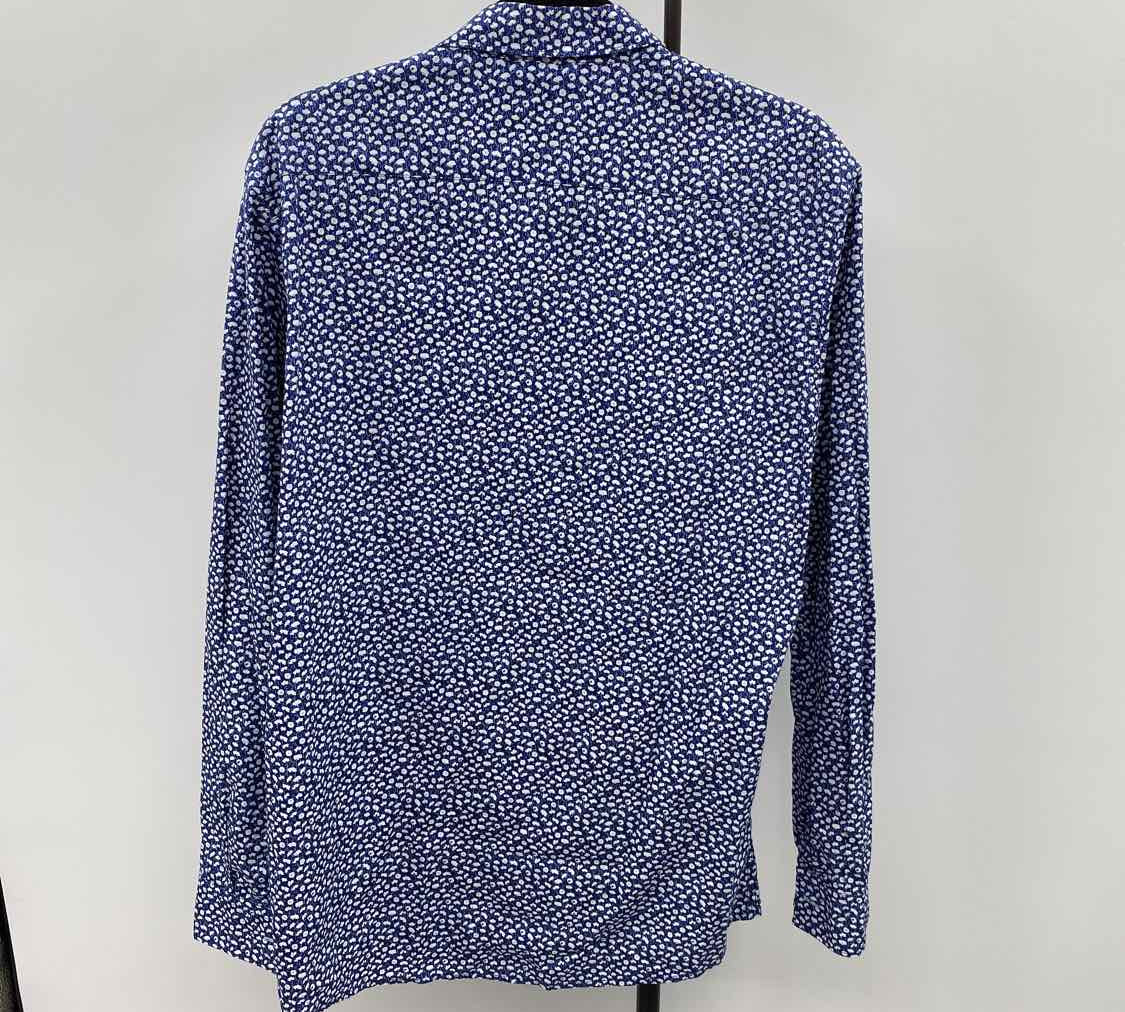 Rodd & Gunn Men's Size L Navy Cotton Floral Long Sleeve Shirt