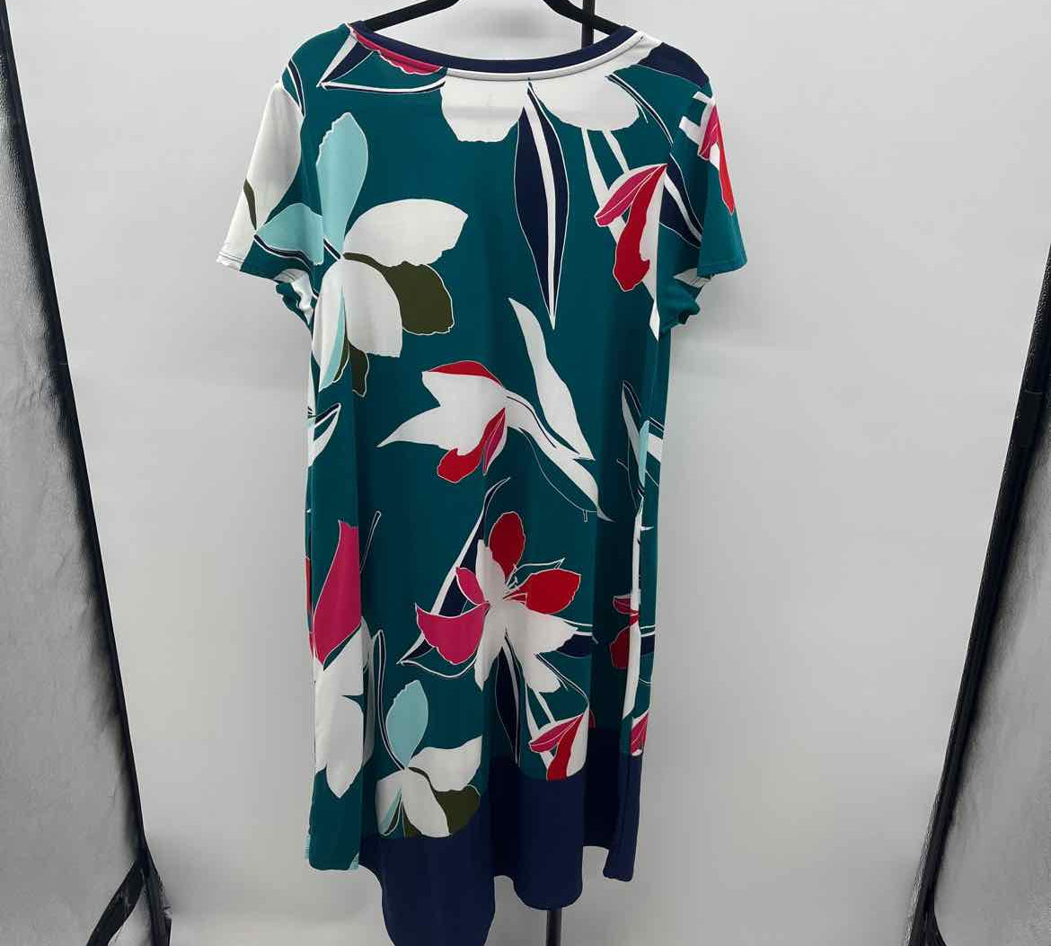 Cuddl Duds Women's Size 14 Green Floral Dress