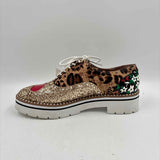 Betsey Johnson Women's Shoe Size 6.5 Gold Textured Sneakers