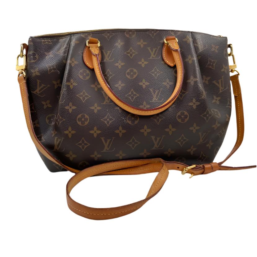 LOUIS VUITTON Brown Monogram 2016 TURENE Handled Satchel Bag Purse w/Crossbody Strap