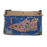 NWT SPARTINA Blue & Multi Hilton Head Island Crossbody Purse