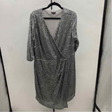 City Chic Women's Size 20 Silver Sequins Dress
