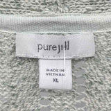 purejill Women's Size XL Green Heathered Cardigan