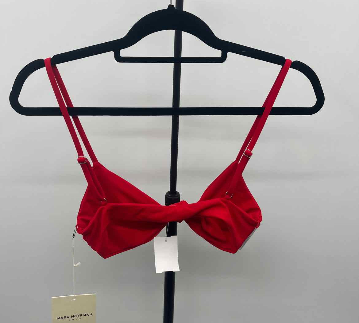 Mara Hoffman Women's Size M Red Solid Swimsuit - Separate