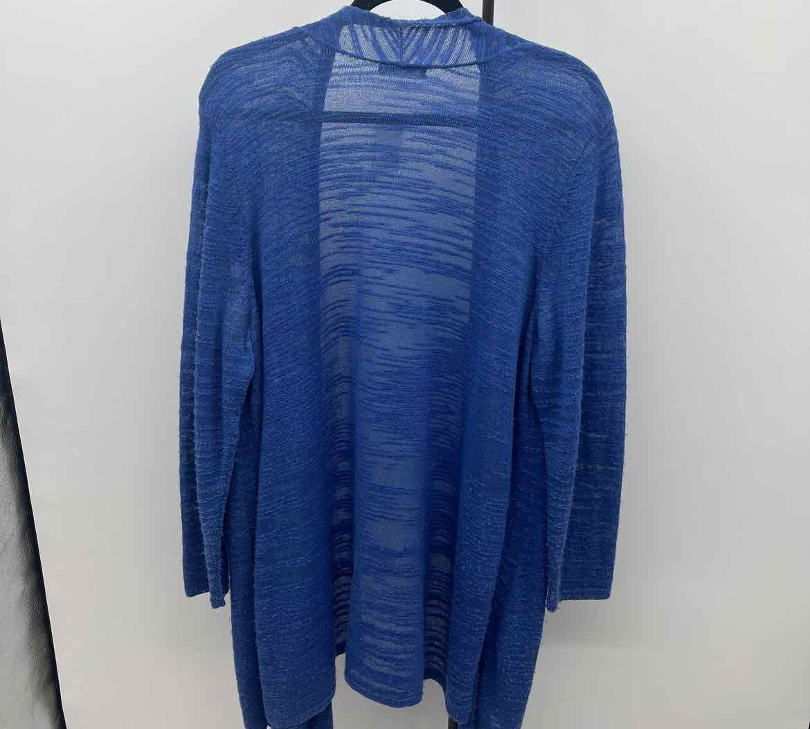 Nic + Zoe Women's Size 1X Blue Textured Cardigan