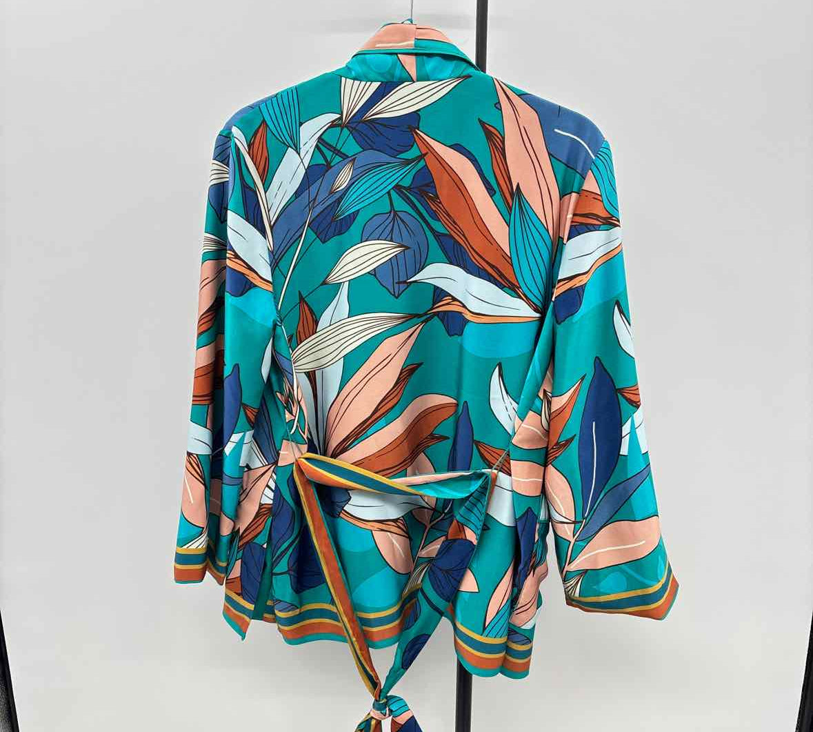 Nine West Women's Size S Green Floral Cardigan