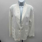 Eileen Fisher Women's Size L White Textured Jacket