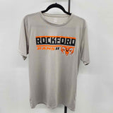 Pell Athletic Women's Size M Gray Rockford Rams Short Sleeve Shirt