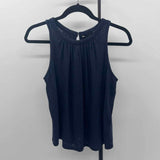 Banana Republic Women's Size M Navy Solid Sleeveless Shirt
