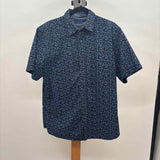 Smash Men's Size L Blue Floral Short Sleeve Shirt