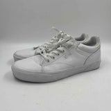 Vans Men's Shoe Size 8.5 White Leather Solid Sneakers
