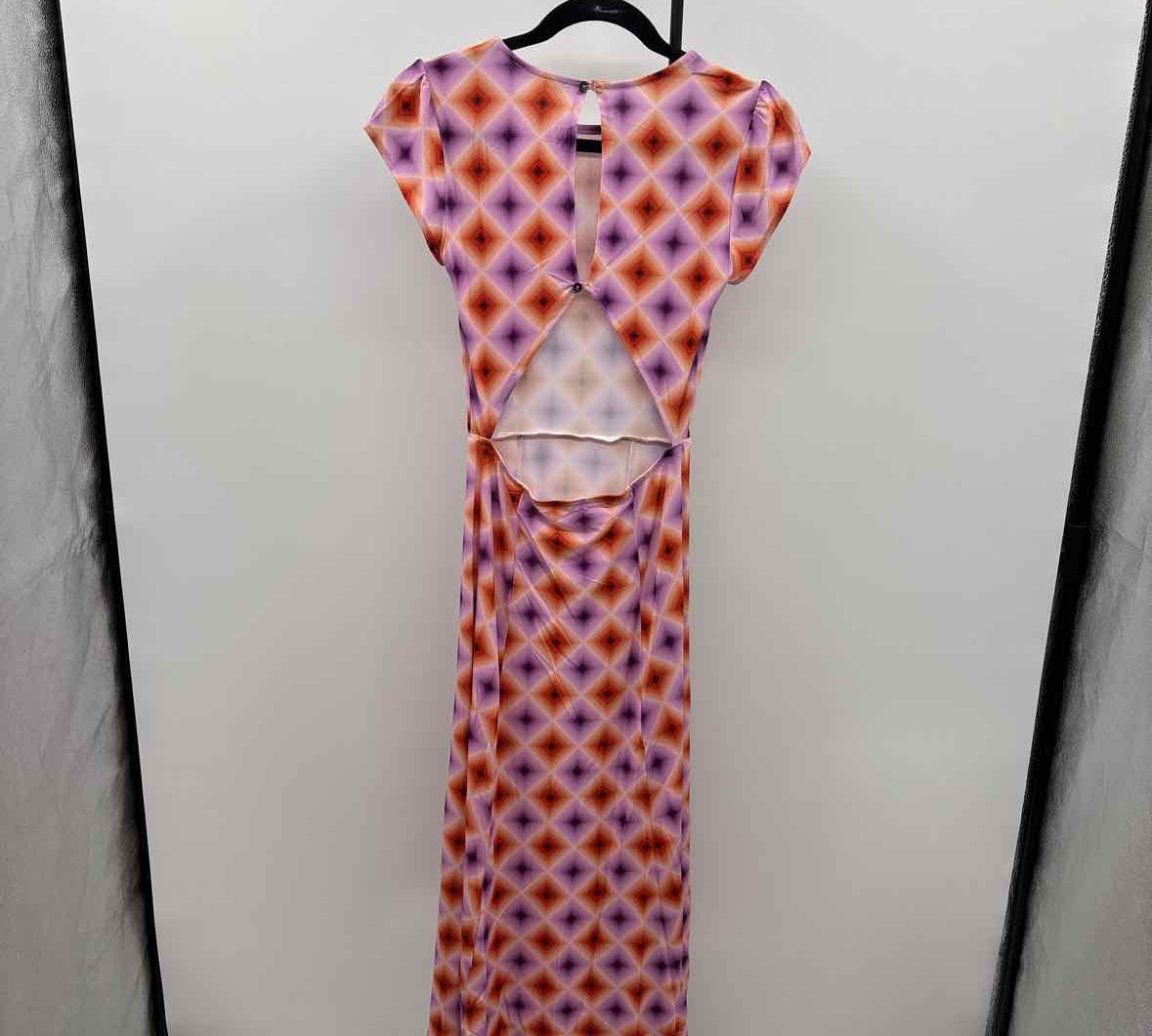 olivaceous Women's Size 6 Purple Squares Dress