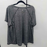 LIVI active Women's Size 1X Black Heathered Short Sleeve Shirt