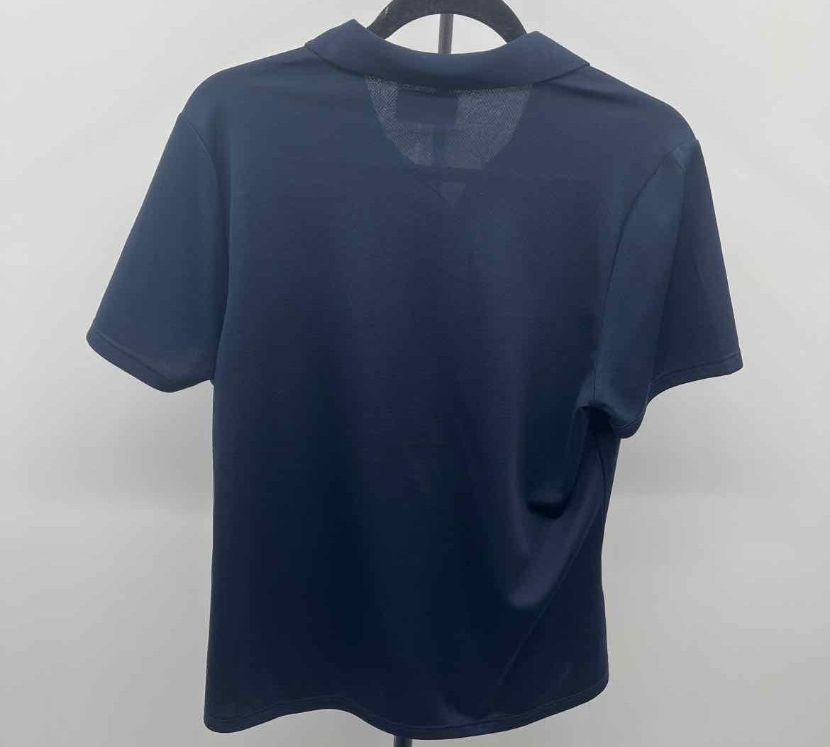 PGA tour Women's Size L Navy Solid Short Sleeve Shirt
