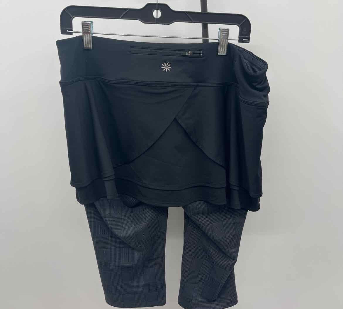 Athleta Women's Size 14 Black Plaid Leggings