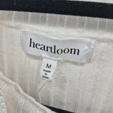 HEARTLOOM Women's Size M White Ribbed Sweater