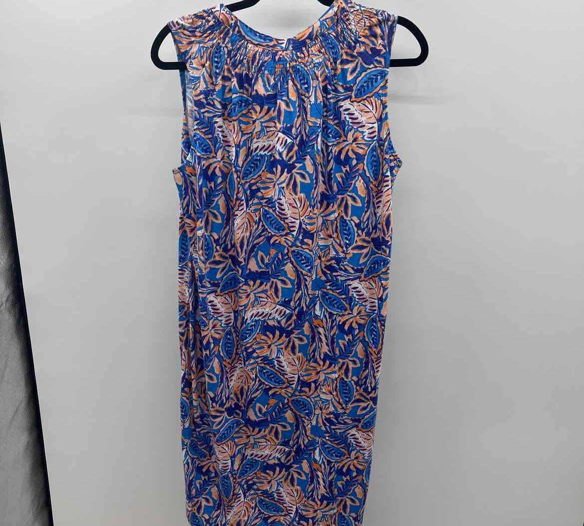 Stelk Parker Women's Size 16 Blue Leaf Dress