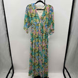 entro Women's Size 6 Teal Floral Dress