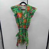 Flying Tomato Women's Size 16 Green Floral Dress