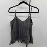 Anthropologie Junior's Size S Pewter Sequins Tank