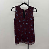 CABI Women's Size S Purple Floral Sleeveless Shirt
