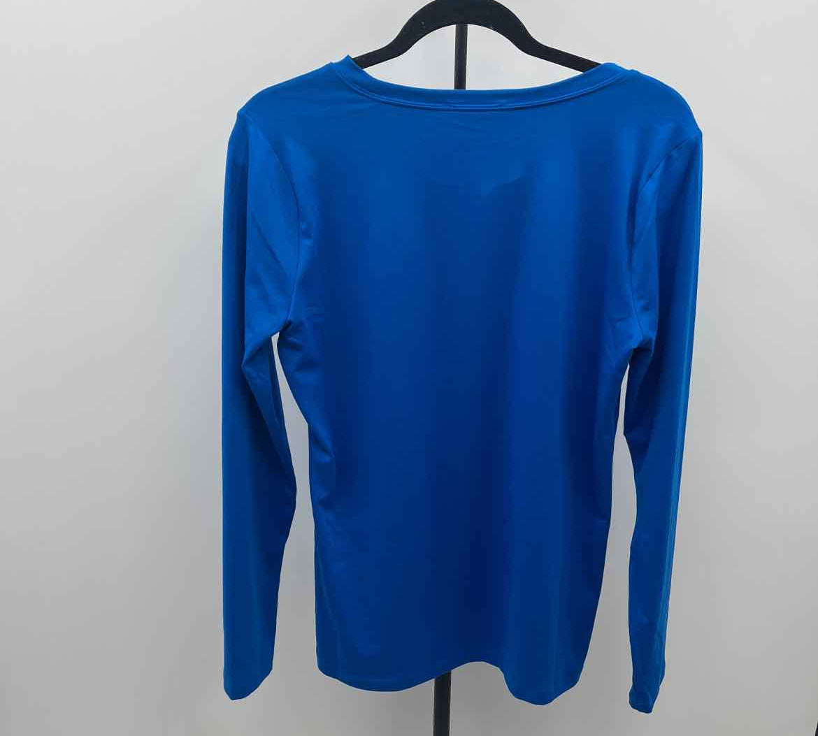 Zenana Women's Size XL Royal Blue Solid Long Sleeve Shirt