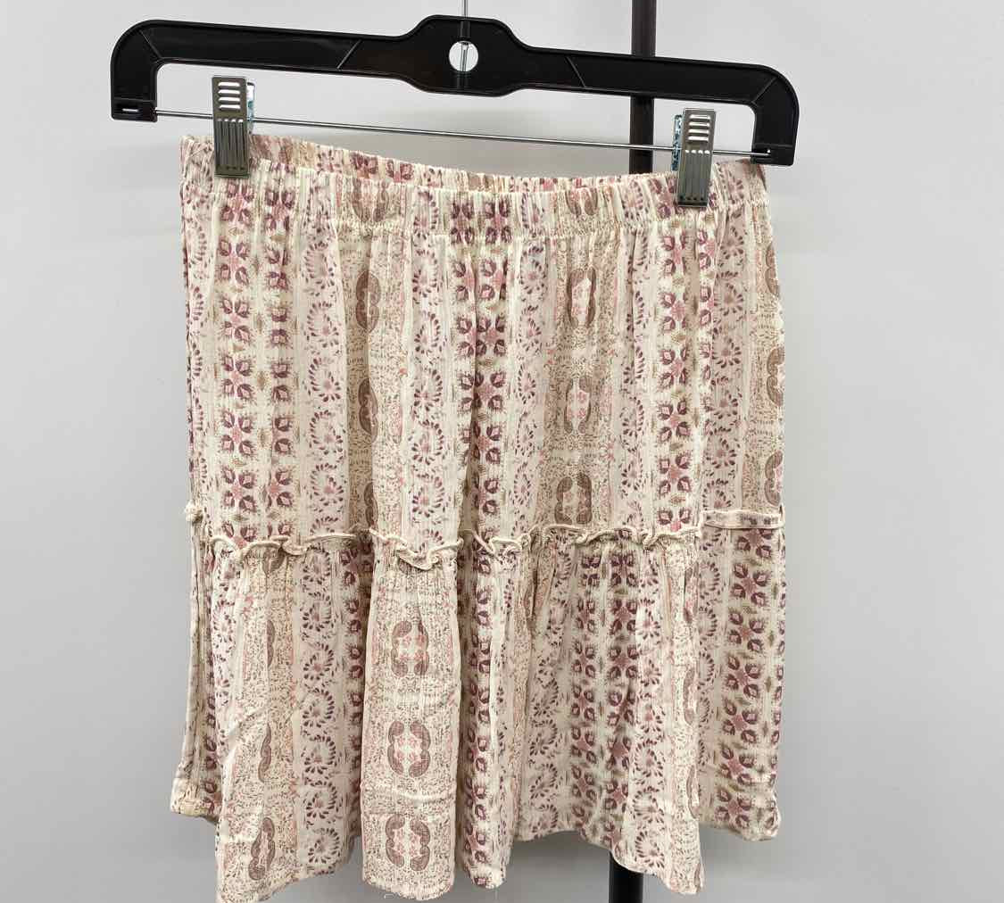 Pink Rose Women's Size 6 Ivory Multi-Pattern Skirt