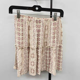 Pink Rose Women's Size 6 Ivory Multi-Pattern Skirt