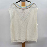 Talbots Women's Size 2X Ivory Stripe Vest