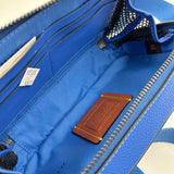 Coach Women's Royal Blue Luxe pebbled Purse